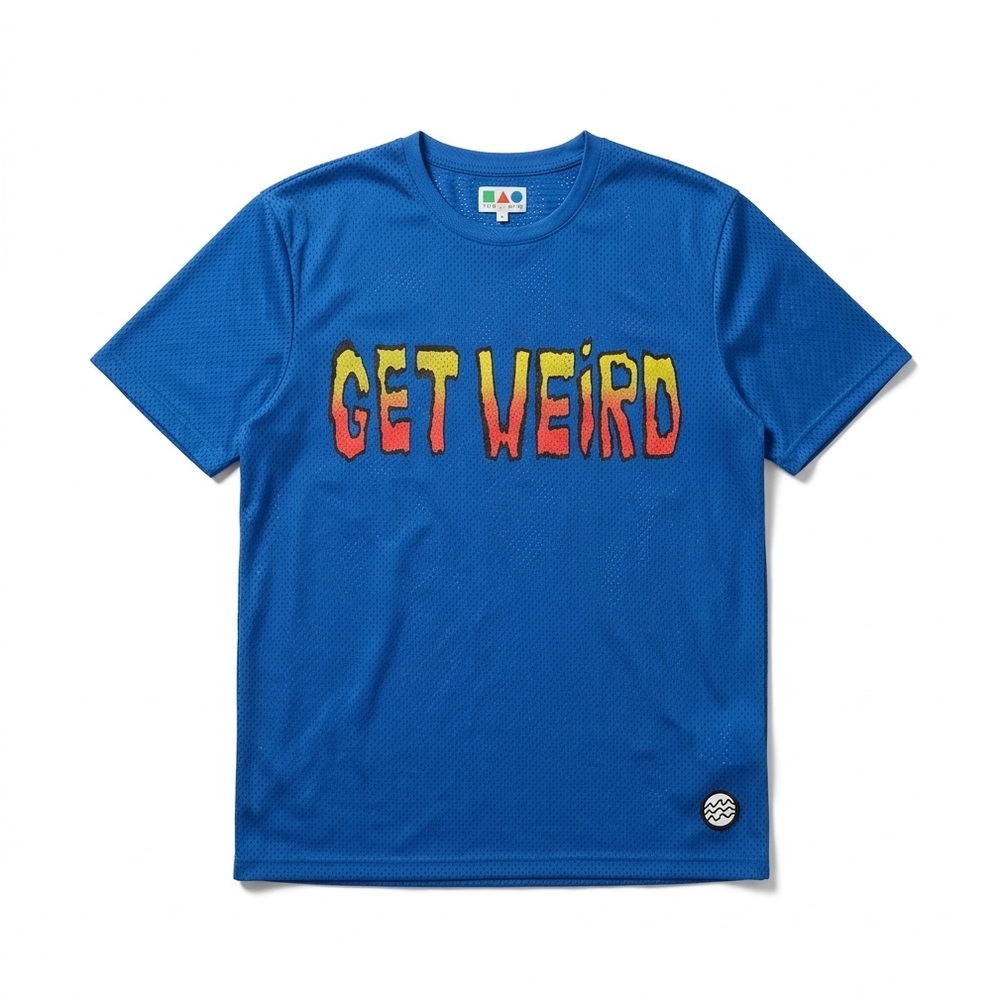 Unbranded Men's Blue 'GET WEIRD' Graphic Short Sleeve Tee